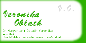 veronika oblath business card